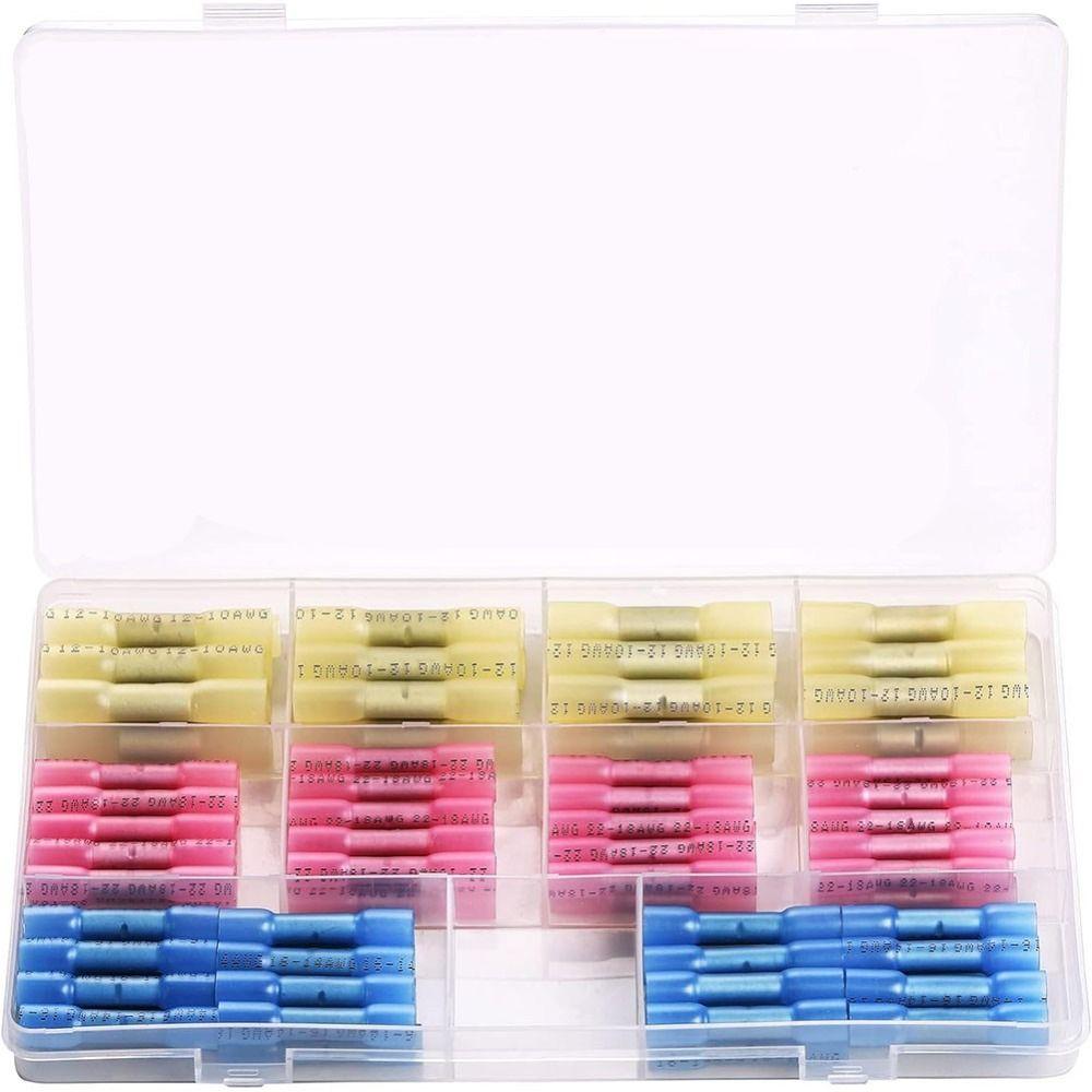 110 шт. водонепроницаемые термоусадочные стыковые соединители изолированные электрические обжимные соединители кабеля