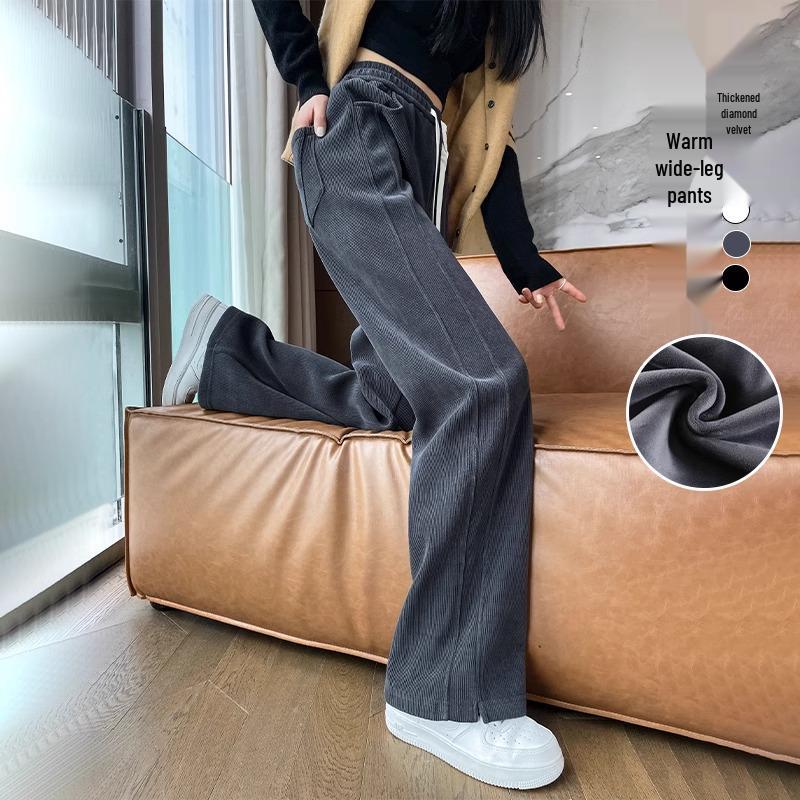 High-Waisted Fleece-Lined Wide-Leg Women s Pants for Autumn/Winter - Casual, Petite, and Straight-Leg Sports Sweatpants. S
High-Waisted Fleece-Lined Wide-Leg Women s Pants for Autumn/Winter - Casual, Petite, and Straight-Leg Sports Sweatpants. S