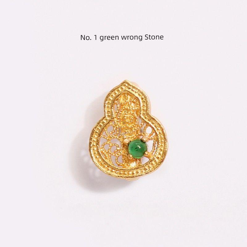 S925 Silver Plated Cut Out Filigree Gourd Carrying Strap Closing Buckle Small Hooks Bracelet Necklace Connection Buckle Buckle No. 1 Green Zircon
S925 Silver Plated Cut Out Filigree Gourd Carrying Strap Closing Buckle Small Hooks Bracelet Necklace Connection Buckle Buckle No. 1 Green Zircon