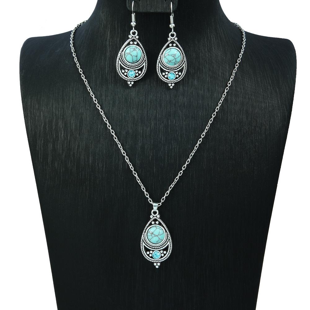 Vintage Exquisite Water Drop Shaped Earrings Necklaces Set for Women Colorful Natural Stone Rhinestone Geometric Jewelry
Vintage Exquisite Water Drop Shaped Earrings Necklaces Set for Women Colorful Natural Stone Rhinestone Geometric Jewelry