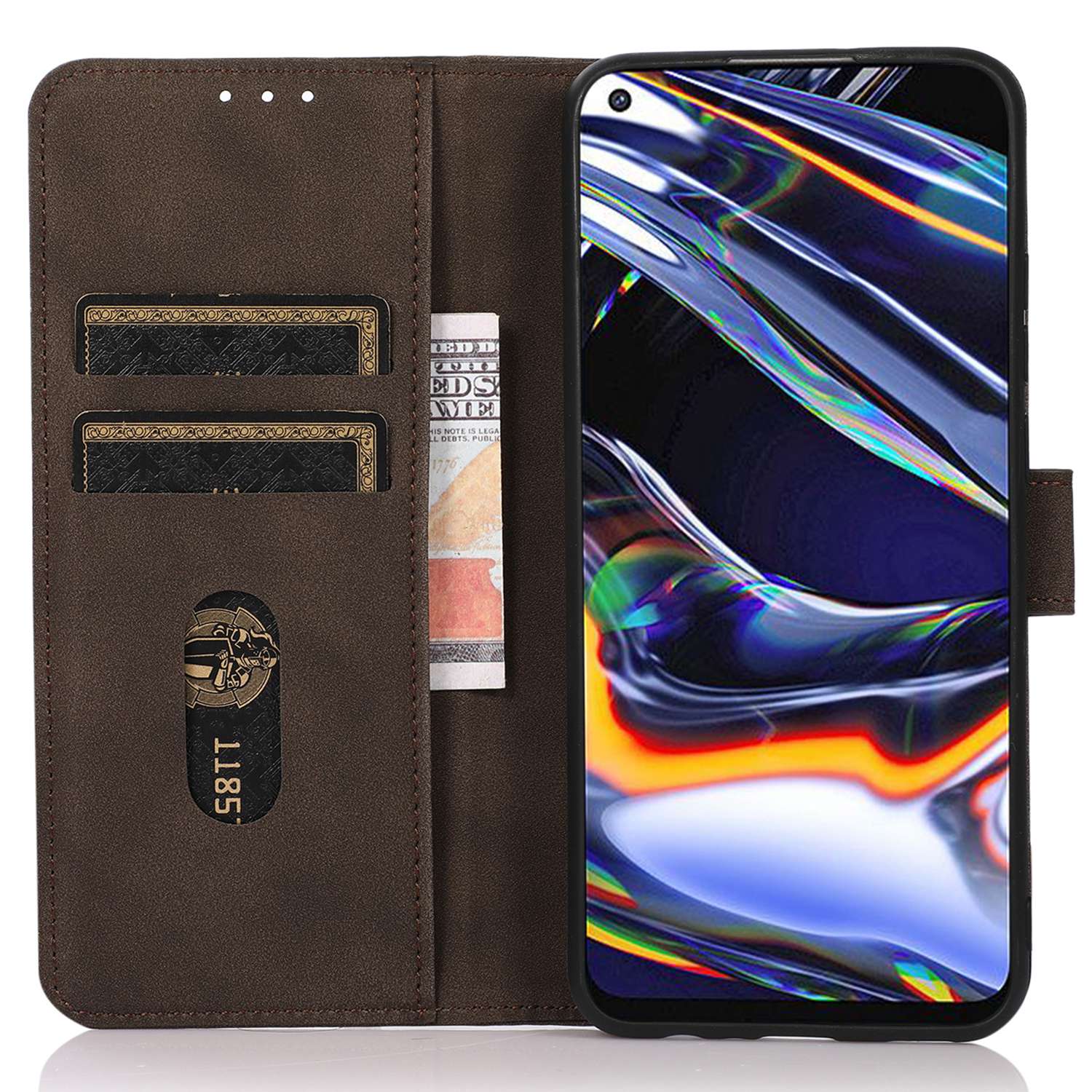 KHAZNEH For iPhone 14 Pro 6.1 inch Flip Stand Phone Cover Wallet Shockproof Case Textured PU Leather Magnetic Clasp Protective Cover Brown
KHAZNEH For iPhone 14 Pro 6.1 inch Flip Stand Phone Cover Wallet Shockproof Case Textured PU Leather Magnetic Clasp Protective Cover Brown