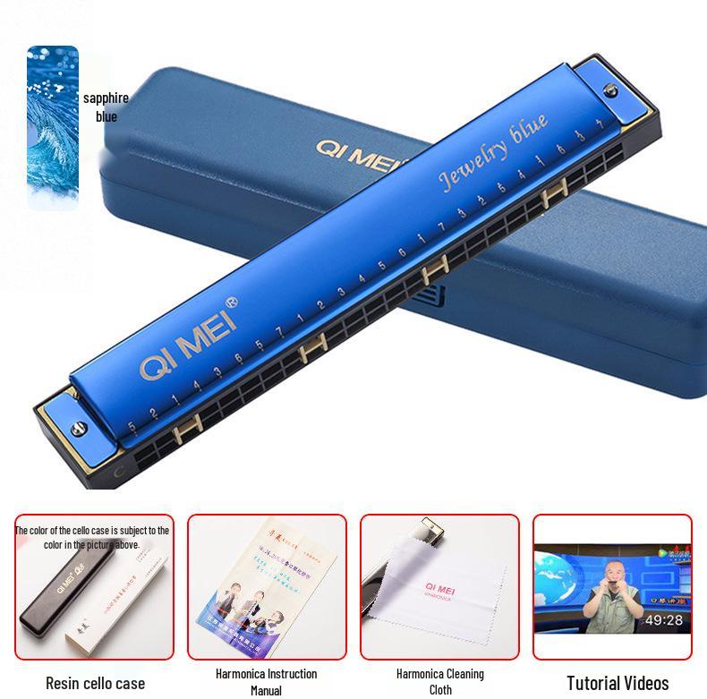 Q8 Kimei 24-Hole C Key Harmonica for Beginners and Students
Q8 Kimei 24-Hole C Key Harmonica for Beginners and Students