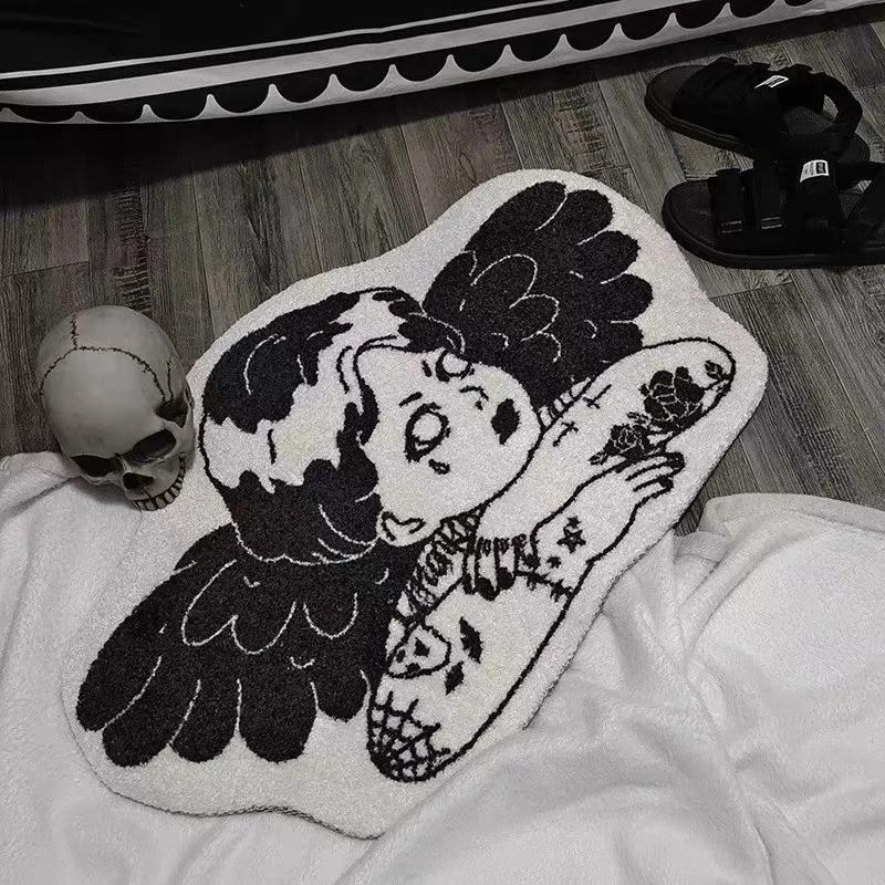 VIKAMA Carpet Creative Punk Love Goth Floor Mat Little Angel Abby Cross Bedroom Cloakroom Dirt Resistant Carpet Home Decor Rug 40X60CM(1.3X2FT
VIKAMA Carpet Creative Punk Love Goth Floor Mat Little Angel Abby Cross Bedroom Cloakroom Dirt Resistant Carpet Home Decor Rug 40X60CM(1.3X2FT