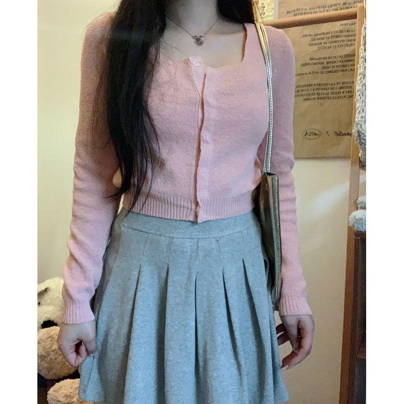 Australia Cotton * Short Multi-Color Square Collar Hidden Hook Thin and All-Matching Cardigan Orange powder (No. 10 color XL
Australia Cotton * Short Multi-Color Square Collar Hidden Hook Thin and All-Matching Cardigan Orange powder (No. 10 color XL