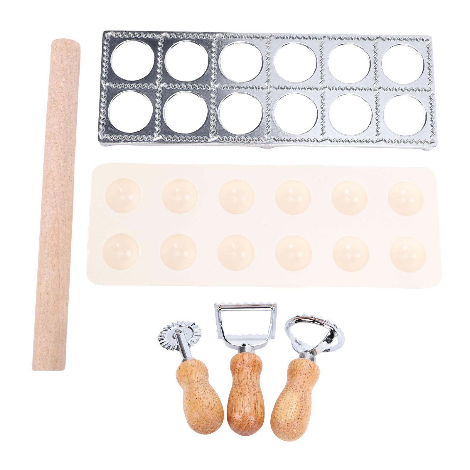 Pasta Making Tools Kit 12 Hole Ravioli Stamp Maker Pasta Cutter Wood Pasta Rolling Pin for Kitchen
Pasta Making Tools Kit 12 Hole Ravioli Stamp Maker Pasta Cutter Wood Pasta Rolling Pin for Kitchen