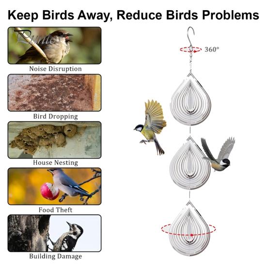 3D Waterdrop Wind Spinner Bird Scare Decoration Outdoor Garden Palace Farm Hanging Metal Wind Chime Bird Scare Device Decoration серебряный
3D Waterdrop Wind Spinner Bird Scare Decoration Outdoor Garden Palace Farm Hanging Metal Wind Chime Bird Scare Device Decoration серебряный