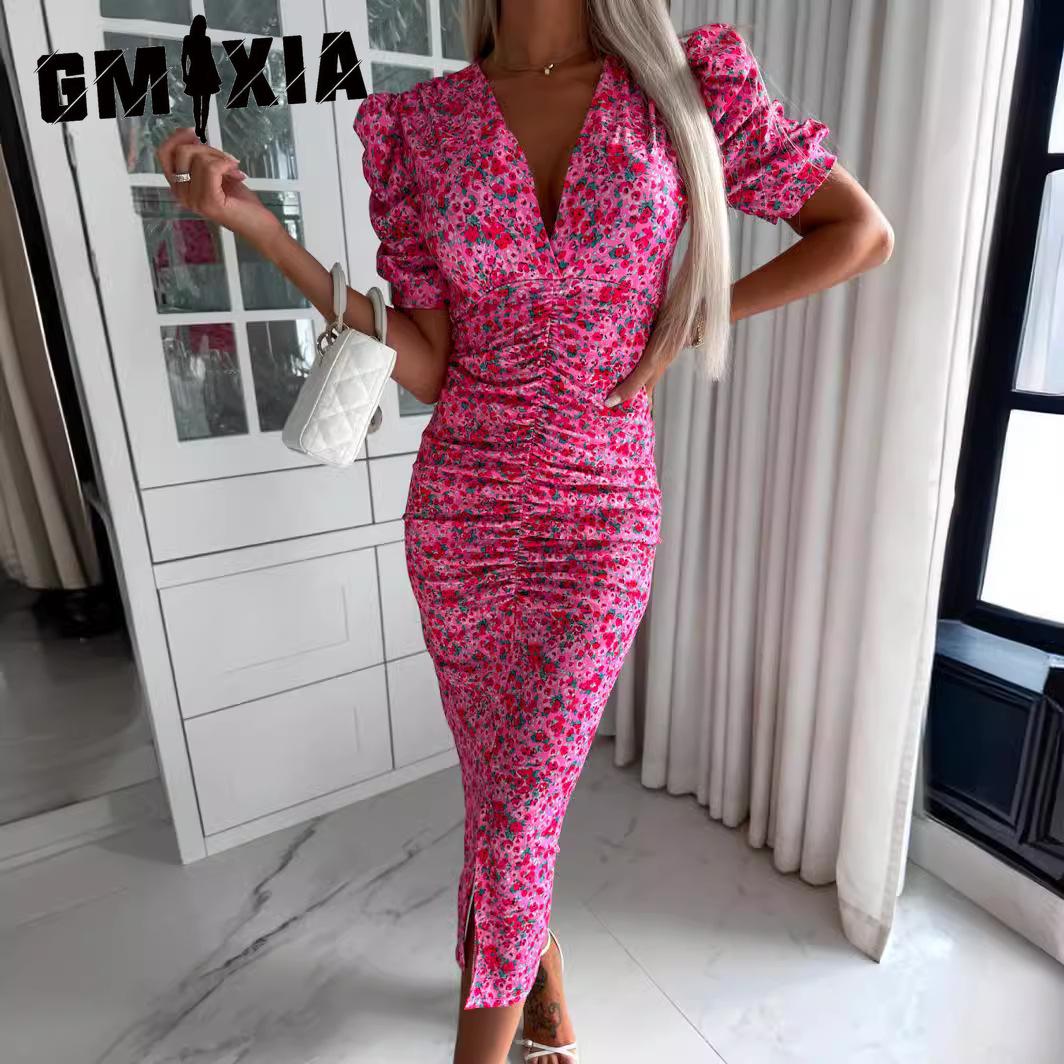 GMXIA Весна/лето Короткие рукава Цветочные платья Платья с глубоким V-образным вырезом S
GMXIA Весна/лето Короткие рукава Цветочные платья Платья с глубоким V-образным вырезом S