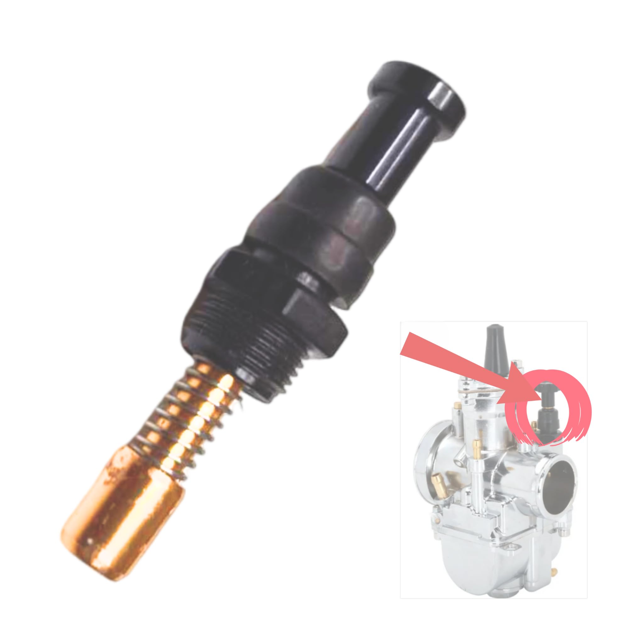 Carburetor Choke Cable Lever for Keihin PWK that does not hit the Cab Head чорний
Carburetor Choke Cable Lever for Keihin PWK that does not hit the Cab Head чорний