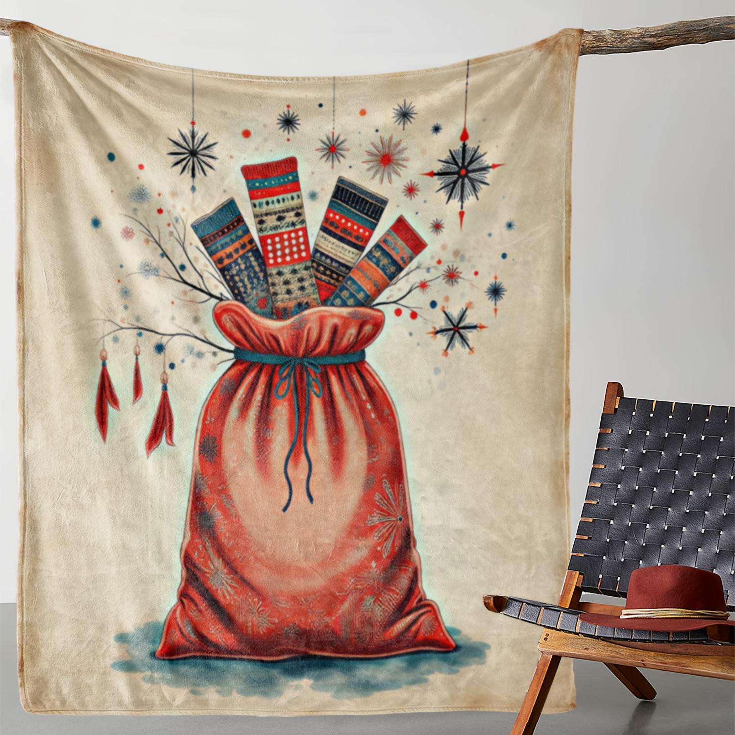 1pc Zeal Lily Vintage Christmas Stocking Print Flannel Blanket - Soft Warm All-Season Throw with Festive Red Stockings, Candy 75x90cm28x35in
1pc Zeal Lily Vintage Christmas Stocking Print Flannel Blanket - Soft Warm All-Season Throw with Festive Red Stockings, Candy 75x90cm28x35in