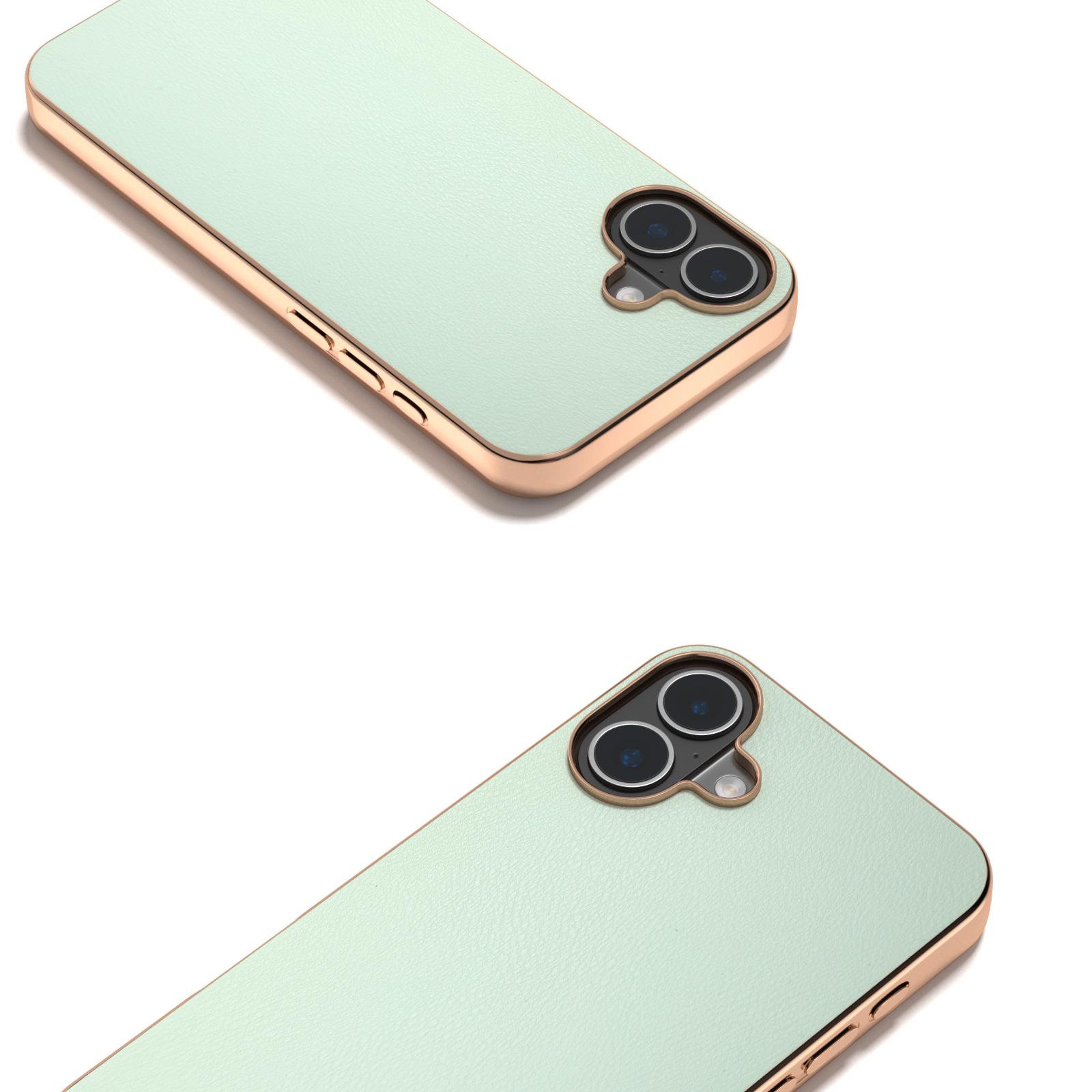 For iPhone 16 Plus Case Electroplating Edge PU Leather Coated TPU+PC Phone Cover Baby Blue
For iPhone 16 Plus Case Electroplating Edge PU Leather Coated TPU+PC Phone Cover Baby Blue