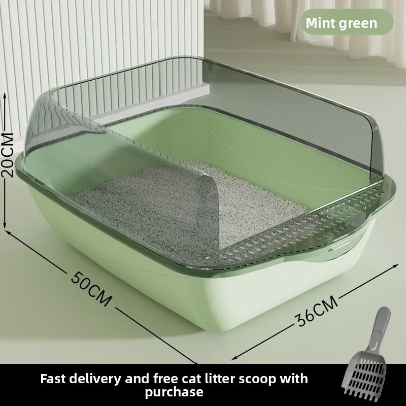 Semi Enclosed Cat Litter Box Extra Large High Sided Anti Scatter Jumbo Open Top Cat Toilet for Large Cats Pet Supplies світло-зелений колір
Semi Enclosed Cat Litter Box Extra Large High Sided Anti Scatter Jumbo Open Top Cat Toilet for Large Cats Pet Supplies світло-зелений колір