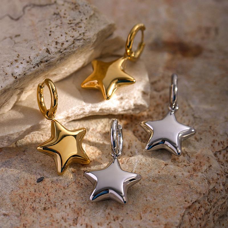 Simple three-dimensional star ear buckles ins niche cold wind earrings fashion high-end temperament earrings
Simple three-dimensional star ear buckles ins niche cold wind earrings fashion high-end temperament earrings