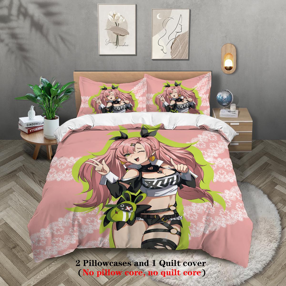 3-piece down duvet cover with anime beautiful girl pattern print (1 duvet cover+2 pillowcases, no core) comfortable bedding set 135x200cm-EU-Single
3-piece down duvet cover with anime beautiful girl pattern print (1 duvet cover+2 pillowcases, no core) comfortable bedding set 135x200cm-EU-Single