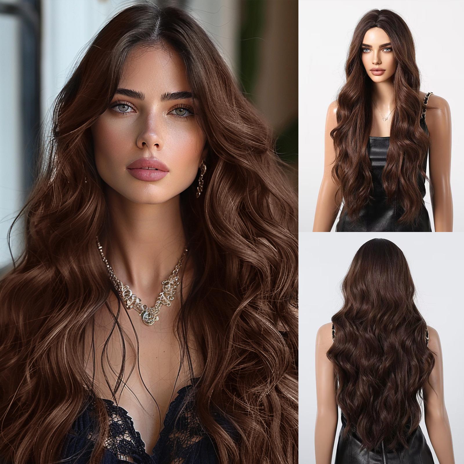Новый хит продаж от Shein s, женские длинные вьющиеся волосы с крупными волнами посередине, парики из натурального химического волокна, полностью закрывающие голову. розовый
Новый хит продаж от Shein s, женские длинные вьющиеся волосы с крупными волнами посередине, парики из натурального химического волокна, полностью закрывающие голову. розовый