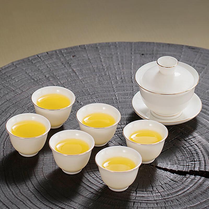 YUZUN Gold-Painted White Jade Porcelain Gongfu Tea Set
YUZUN Gold-Painted White Jade Porcelain Gongfu Tea Set