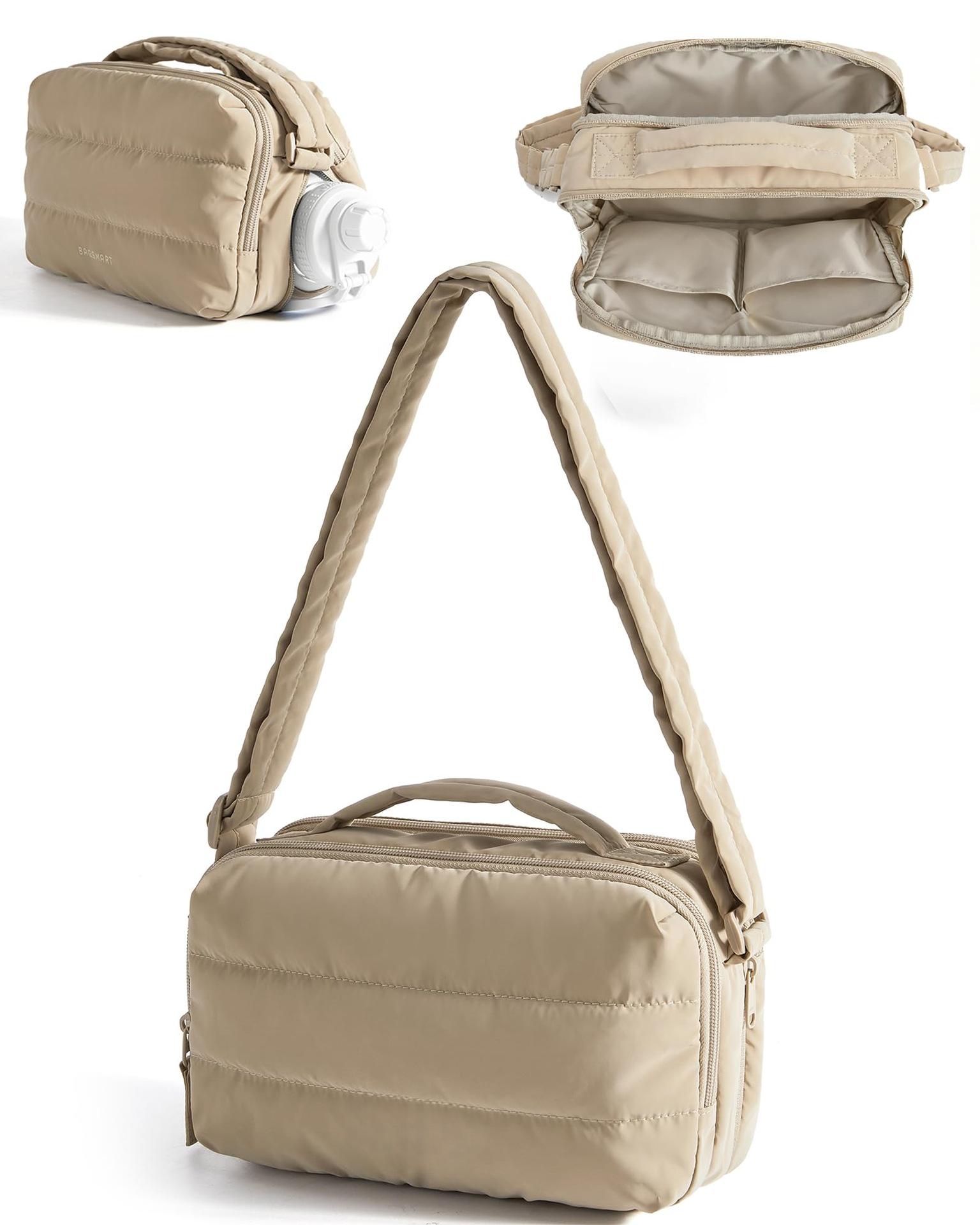 Women s Large Capacity Puffy Crossbody Bag with Expandable Bottle Pocket 28 × 9 × 15 cm хакі
Women s Large Capacity Puffy Crossbody Bag with Expandable Bottle Pocket 28 × 9 × 15 cm хакі