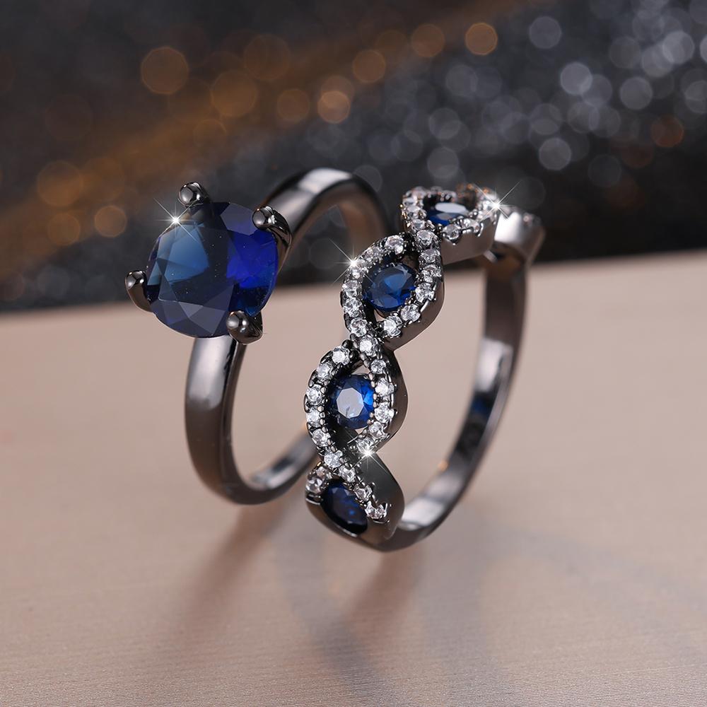 Винтажный комплект колец черного золота круглой огранки с синим цирконием, набор колец «Бесконечность», обручальное кольцо, набор колец от сглаза, подарок на день Святого Валентина 10 синий/чёрный
Винтажный комплект колец черного золота круглой огранки с синим цирконием, набор колец «Бесконечность», обручальное кольцо, набор колец от сглаза, подарок на день Святого Валентина 10 синий/чёрный