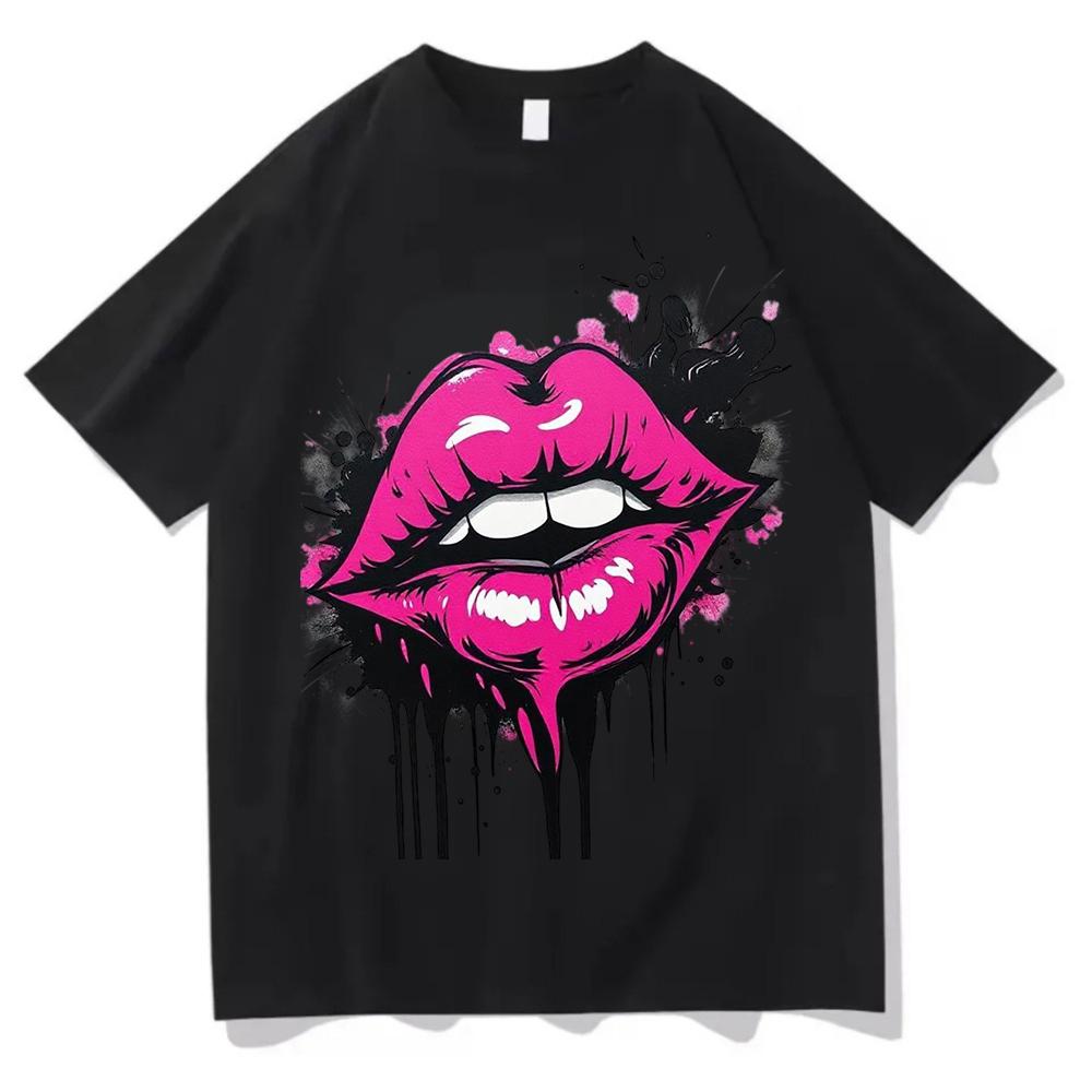 Women Summer Short Sleeve Tshirts Fashion Red Lips Finger Print Ladies Tshirts Top Cartoon Womens Graphic Tees TShirts 4XL
Women Summer Short Sleeve Tshirts Fashion Red Lips Finger Print Ladies Tshirts Top Cartoon Womens Graphic Tees TShirts 4XL