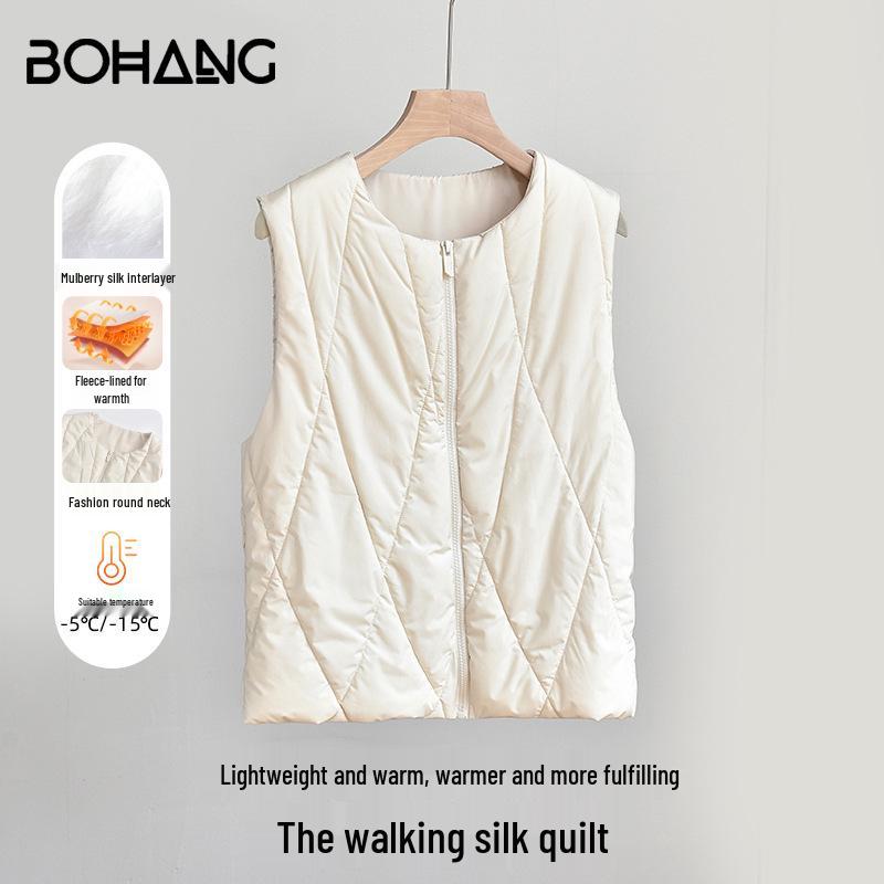 Bohang Autumn/Winter Thickened Slim Fit Round Neck Cardigan Vest - Sleeveless Mulberry Silk Cotton Waistcoat XXXL
Bohang Autumn/Winter Thickened Slim Fit Round Neck Cardigan Vest - Sleeveless Mulberry Silk Cotton Waistcoat XXXL