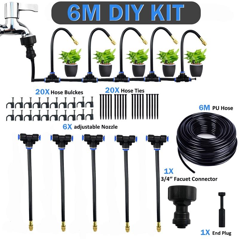 Garden Drip Irrigation Spray Set 6/20m Atomization Adjustable Copper Nozzle Sprayer for 3/4 Inch Female Thread Faucet Adapter 6m
Garden Drip Irrigation Spray Set 6/20m Atomization Adjustable Copper Nozzle Sprayer for 3/4 Inch Female Thread Faucet Adapter 6m