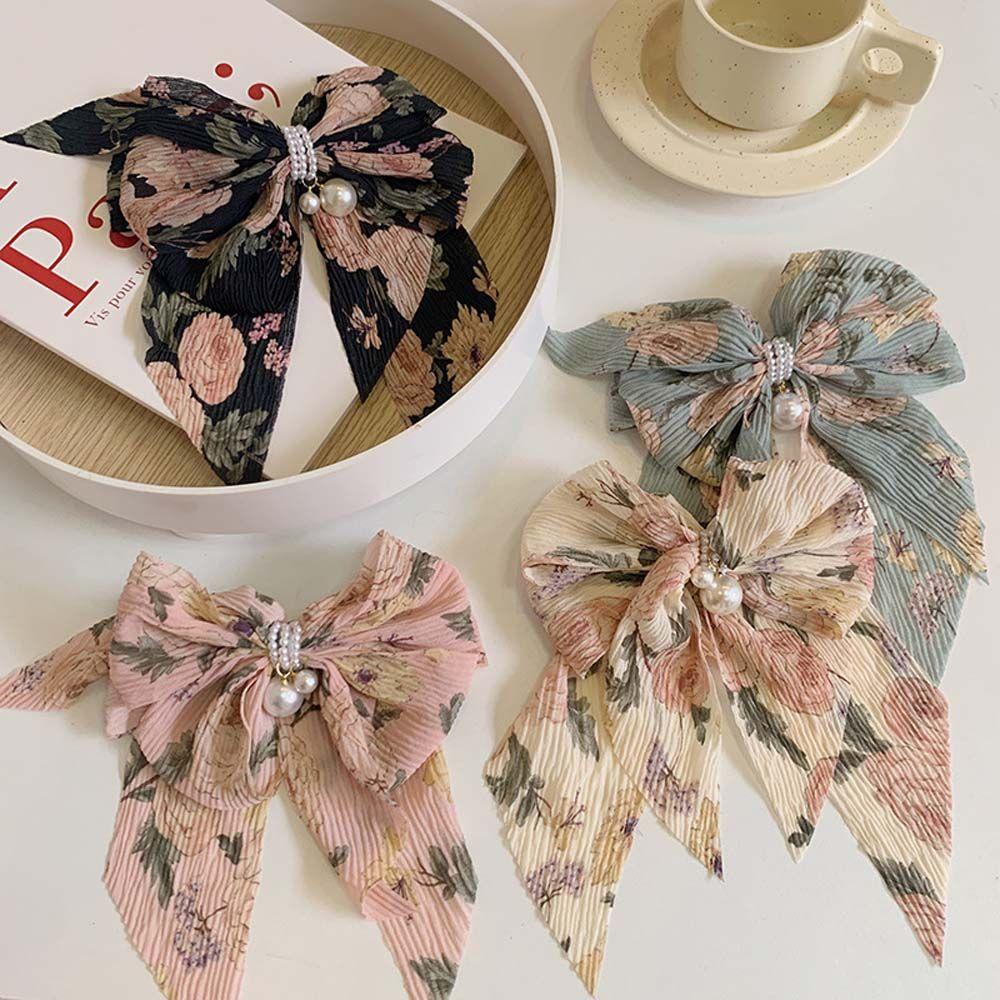 Темпераментные женские цветочные жемчужные ленты аксессуары для волос заколка для волос бант пружинный зажим шифон 
Темпераментные женские цветочные жемчужные ленты аксессуары для волос заколка для волос бант пружинный зажим шифон