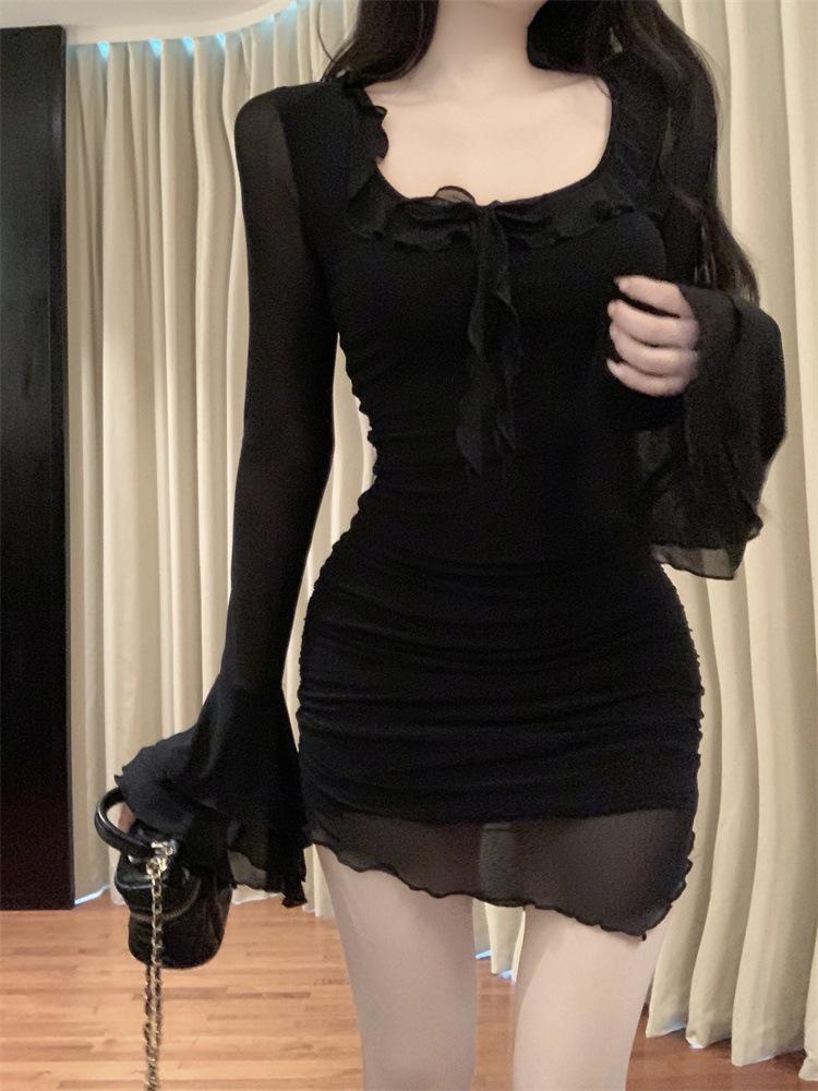 Pure Desire Mesh Bell Sleeve Sexy Bodycon Dress - Spring/Summer Hot Girl Style XL чорний
Pure Desire Mesh Bell Sleeve Sexy Bodycon Dress - Spring/Summer Hot Girl Style XL чорний