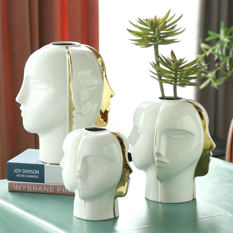 Nordic Half Face Flower Ware Soft Decoration Light Luxury Ornament Home Decoration Ceramic Abstract Crafts Ceramic Vase
Nordic Half Face Flower Ware Soft Decoration Light Luxury Ornament Home Decoration Ceramic Abstract Crafts Ceramic Vase