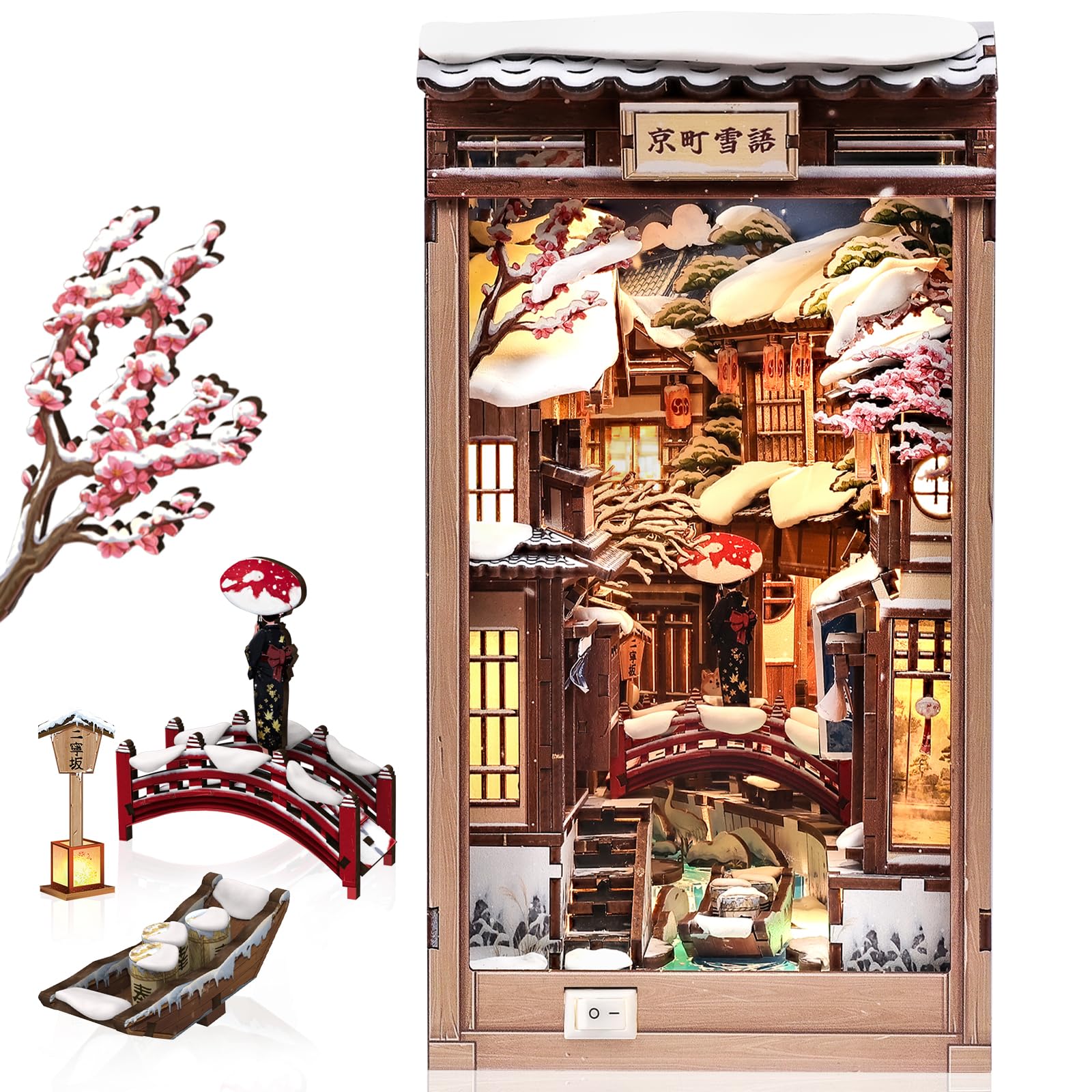 CuteBee DIY Book Nook Kit Dollhouse Miniature Kit Miniature House Japanese Style Decoration with LED Light Wooden 3D Puzzle Perfect Gift for
CuteBee DIY Book Nook Kit Dollhouse Miniature Kit Miniature House Japanese Style Decoration with LED Light Wooden 3D Puzzle Perfect Gift for
