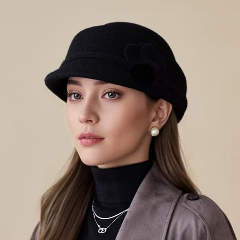 Осень и Зима Женская Шерстяная Элегантная Теплая Шапка-Ведро с Цветком Повседневная Шляпа для Верховой Езды Ретро Цилиндр ONE SIZE чёрный
Осень и Зима Женская Шерстяная Элегантная Теплая Шапка-Ведро с Цветком Повседневная Шляпа для Верховой Езды Ретро Цилиндр ONE SIZE чёрный