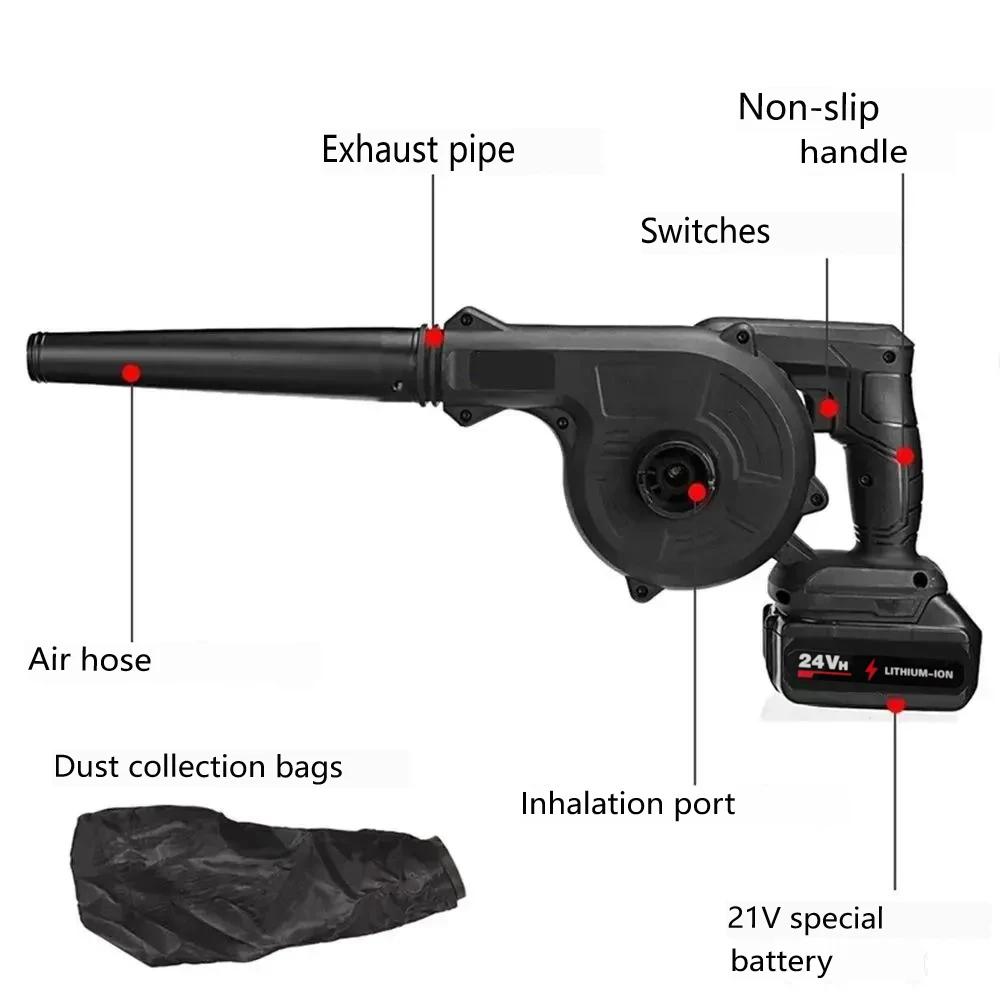 2 In 1 Cordless Electric Air Blower Electric Suction Fan Rechargeable Home Computer Dust Remover Vacuum Cleaning Leaf Blower
2 In 1 Cordless Electric Air Blower Electric Suction Fan Rechargeable Home Computer Dust Remover Vacuum Cleaning Leaf Blower