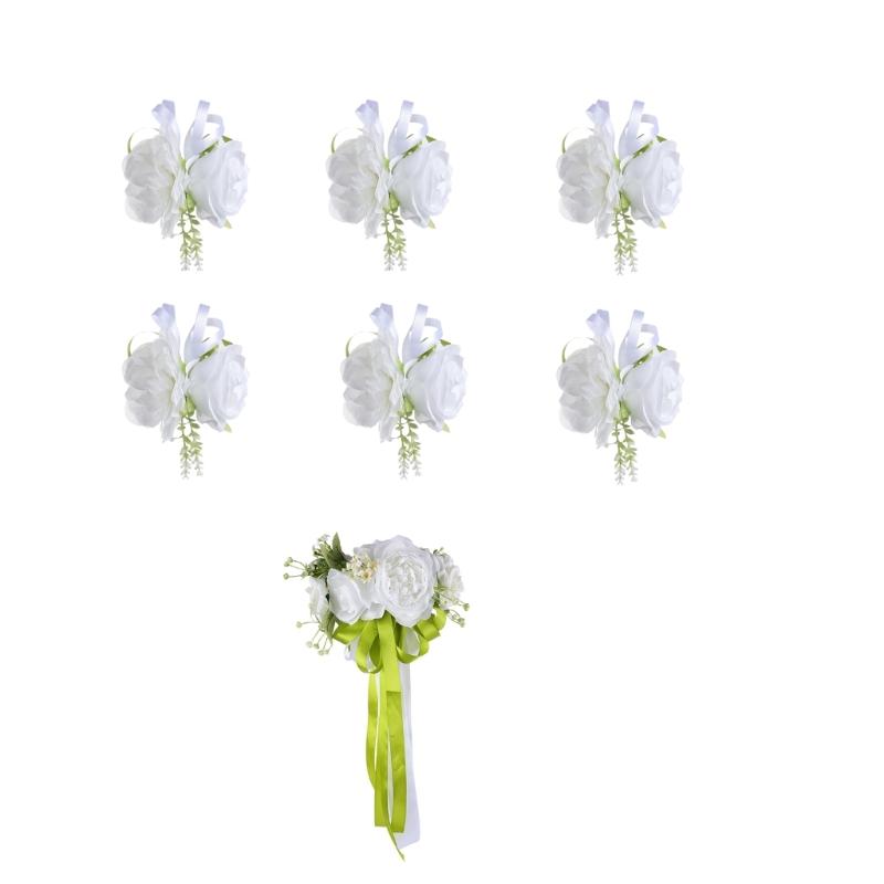 Realistic Faux Floral Arrangement Set For Bridal Vehicle Decoration In White Green Color Scheme 1
Realistic Faux Floral Arrangement Set For Bridal Vehicle Decoration In White Green Color Scheme 1