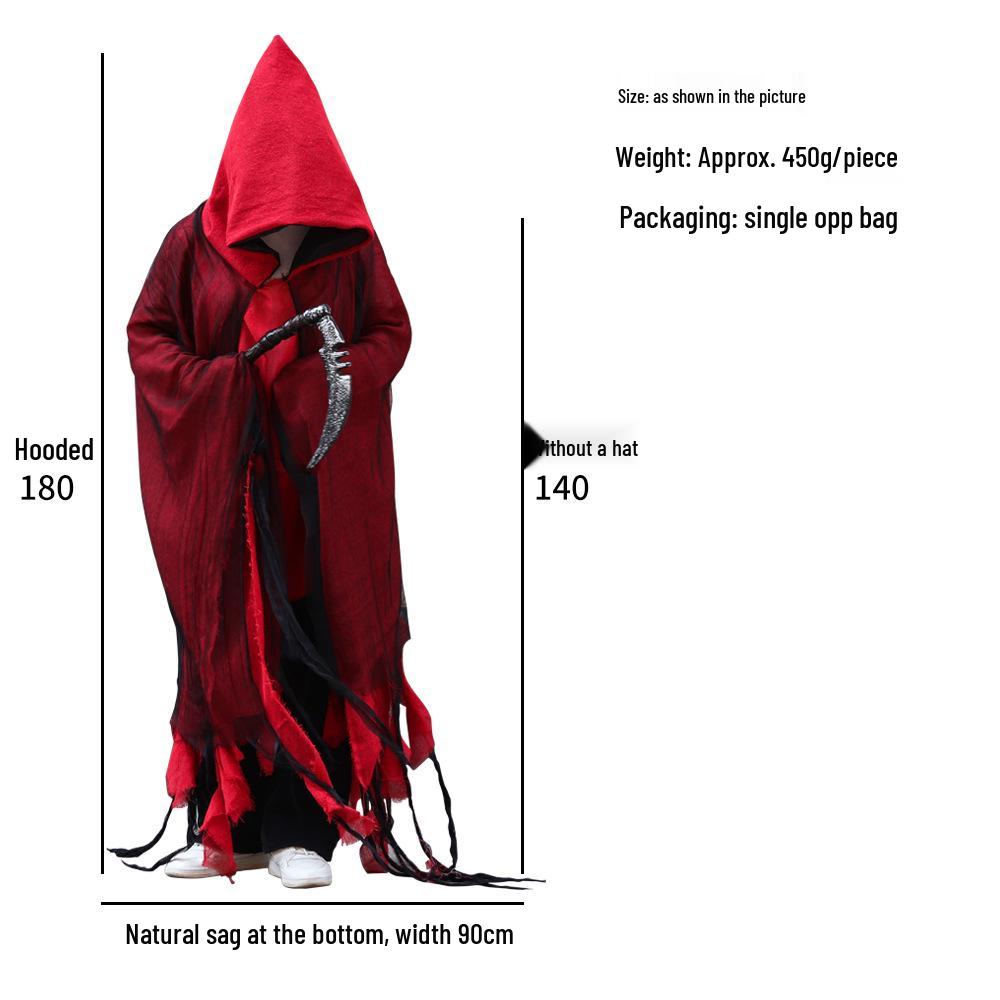 Skeleton Cloak & Mask: Halloween Haunted House Escape Costume & Zombie Props Width: 170cm, Length: 140cm
Skeleton Cloak & Mask: Halloween Haunted House Escape Costume & Zombie Props Width: 170cm, Length: 140cm