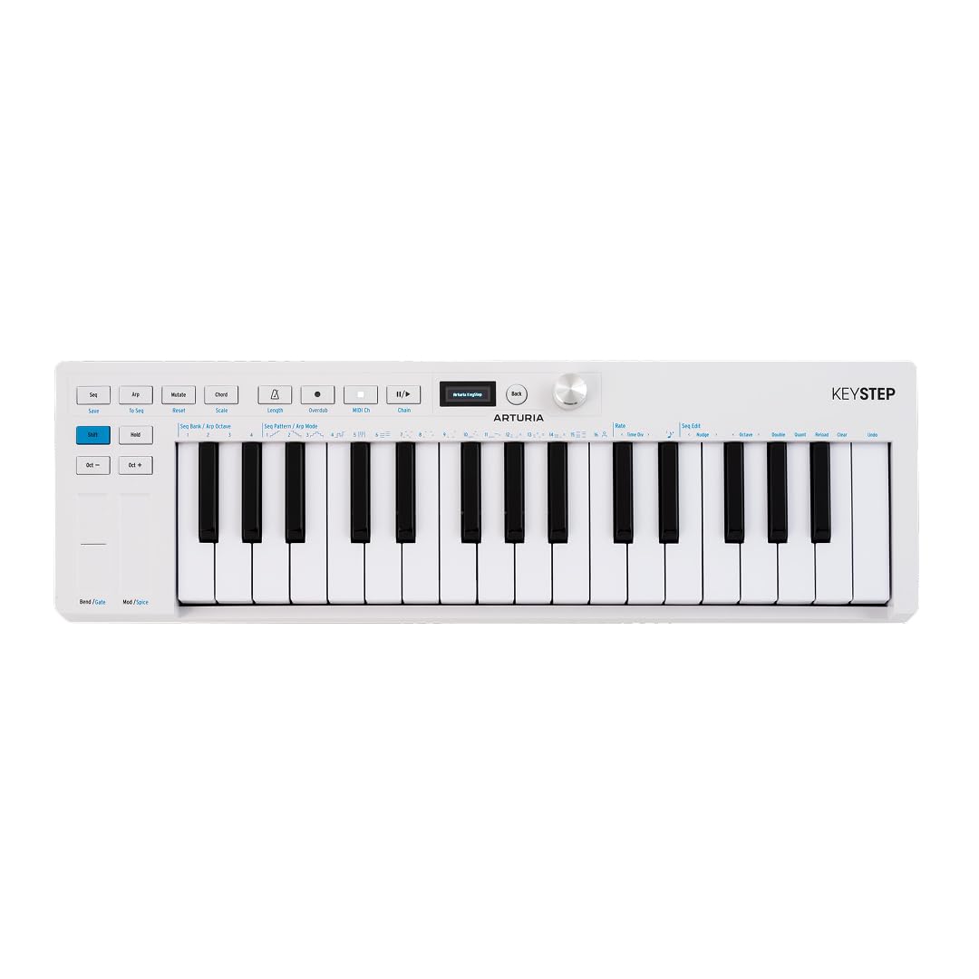 Arturia Keystep mk2 Controller slim keyboard with velocity and featuring a polyphonic step sequencer and & Sequencer 32-key aftertouch, arpeggiator. белый
Arturia Keystep mk2 Controller slim keyboard with velocity and featuring a polyphonic step sequencer and & Sequencer 32-key aftertouch, arpeggiator. белый