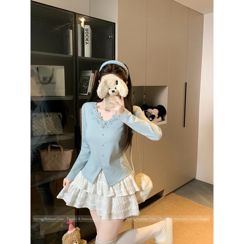 2026 Spring Plus Size Women s Lace Trim Slimming Long-Sleeve Top L синій
2026 Spring Plus Size Women s Lace Trim Slimming Long-Sleeve Top L синій