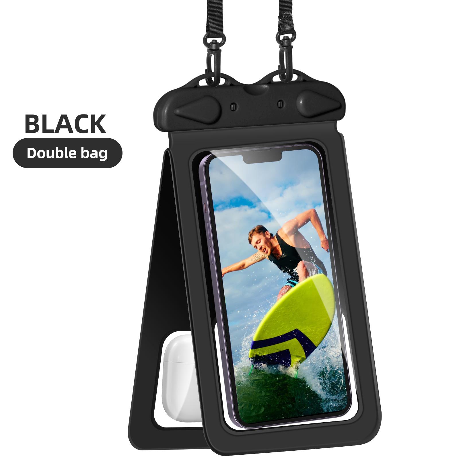 Водонепроницаемая двойная сумка Fonken с двойным крючком, сухая сумка для плавания, водонепроницаемая сумка для подводного плавания IPX8, чехол для телефона чёрный
Водонепроницаемая двойная сумка Fonken с двойным крючком, сухая сумка для плавания, водонепроницаемая сумка для подводного плавания IPX8, чехол для телефона чёрный