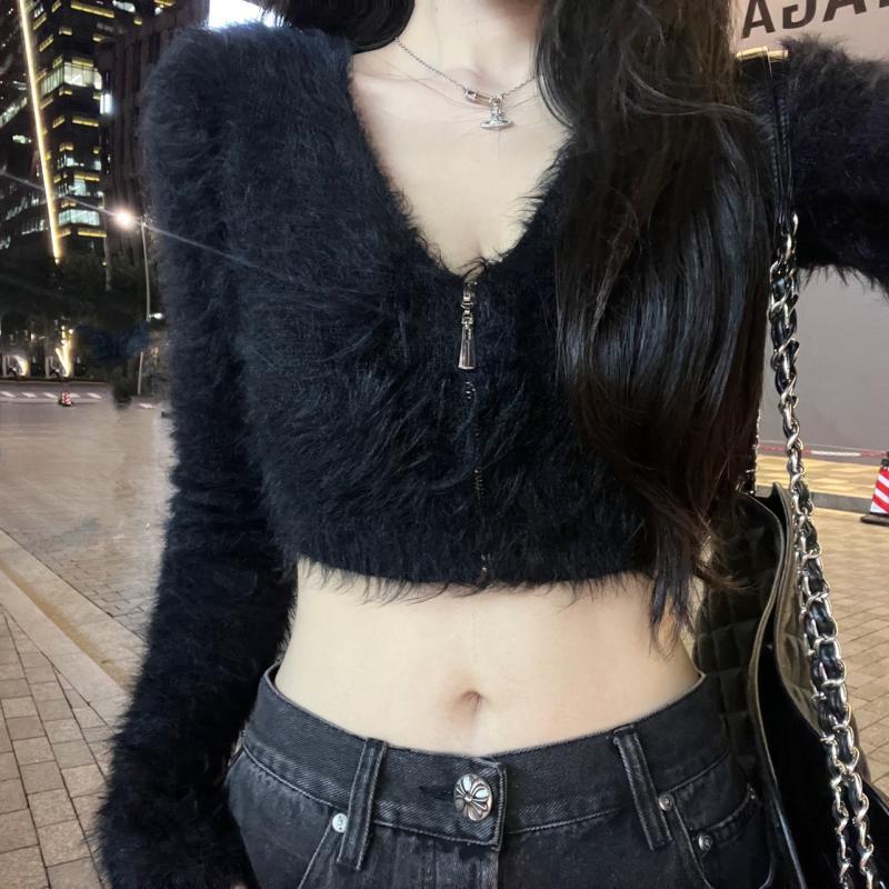 American Casual Two-Color Faux Mink Velvet Knit Cardigan Sweater - Spring/Autumn Thin Outerwear Small
American Casual Two-Color Faux Mink Velvet Knit Cardigan Sweater - Spring/Autumn Thin Outerwear Small