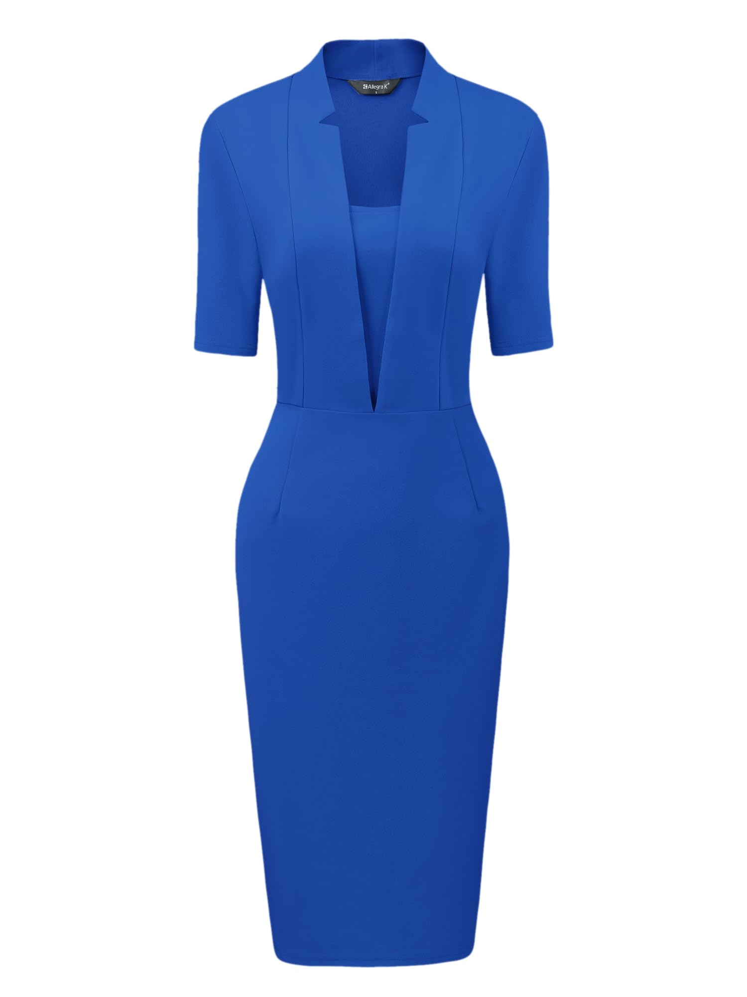 Allegra K Women s Midi Sheath Dress, V-Neck, Short Sleeves, Bodycon Dress for Work or Office, Royal Blue, Size 3XL
Allegra K Women s Midi Sheath Dress, V-Neck, Short Sleeves, Bodycon Dress for Work or Office, Royal Blue, Size 3XL