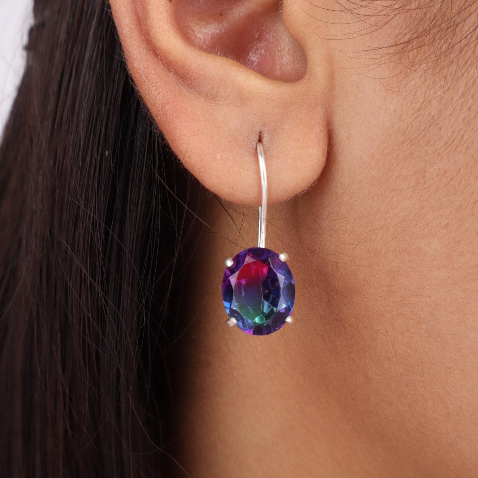 Watermelon Tourmaline Gemstone 925 Sterling Silver Handmade Drop Earrings 1.05 EE-173-43
Watermelon Tourmaline Gemstone 925 Sterling Silver Handmade Drop Earrings 1.05 EE-173-43