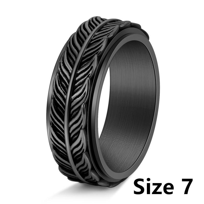 Dark Men S Ring Mysterious Feather Anti Anxiety Stainless Steel Stress Relief Rings Copper Relief Gothic Style Zircon Boy Gift
Dark Men S Ring Mysterious Feather Anti Anxiety Stainless Steel Stress Relief Rings Copper Relief Gothic Style Zircon Boy Gift