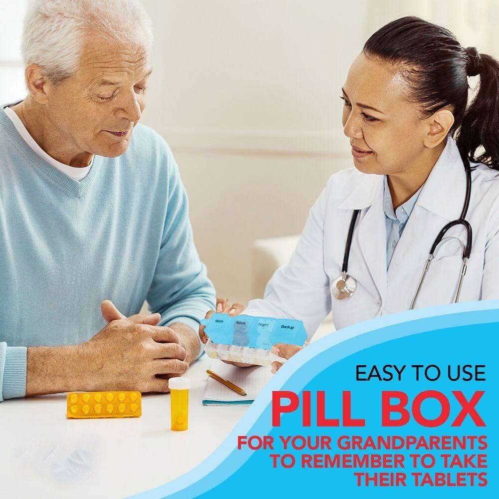 Weekly Sorter Dispenser Medicine Tablet Storage Tablet Organiser Medicine Holder 7 Day Pill Box
Weekly Sorter Dispenser Medicine Tablet Storage Tablet Organiser Medicine Holder 7 Day Pill Box