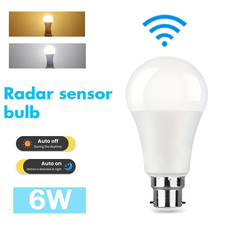 4PCS Radar Motion Sensor Led bulbs B22 LED Lampada Light Bulb 220V Smart Lamp Working in Night For Porch Stairs garage security B22 AC175-265V&Cold White
4PCS Radar Motion Sensor Led bulbs B22 LED Lampada Light Bulb 220V Smart Lamp Working in Night For Porch Stairs garage security B22 AC175-265V&Cold White