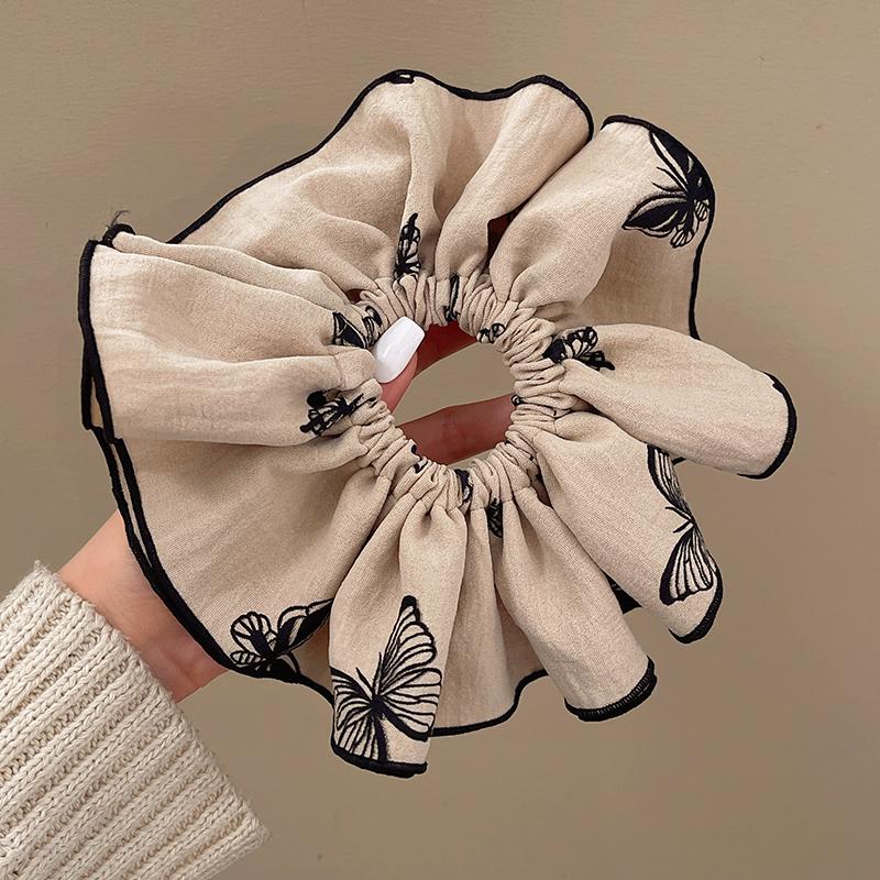 Корея Элегантные Большие Скранчи Женские Девичьи Эластичные Резинки для Волос Аксессуары Завязка Кольцо для Волос Веревка Головной Убор Украшение about 20 cm