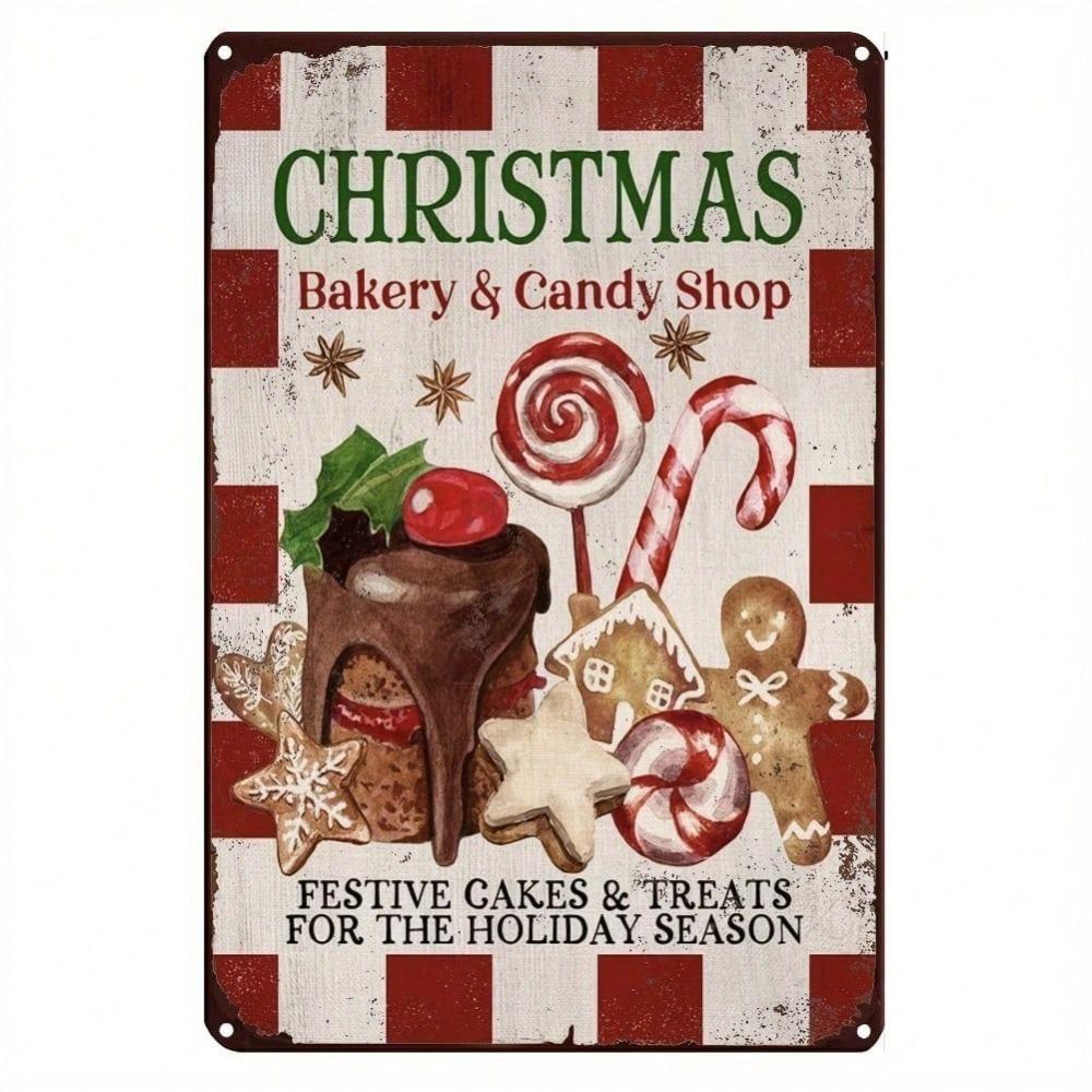 Vintage Christmas Bakery Metal Tin Sign 12x8 Inch Retro Candy Shop Wall Art Heavy Duty Iron Decor for Home Kitchen Party 20x30 різнокольоровий
Vintage Christmas Bakery Metal Tin Sign 12x8 Inch Retro Candy Shop Wall Art Heavy Duty Iron Decor for Home Kitchen Party 20x30 різнокольоровий
