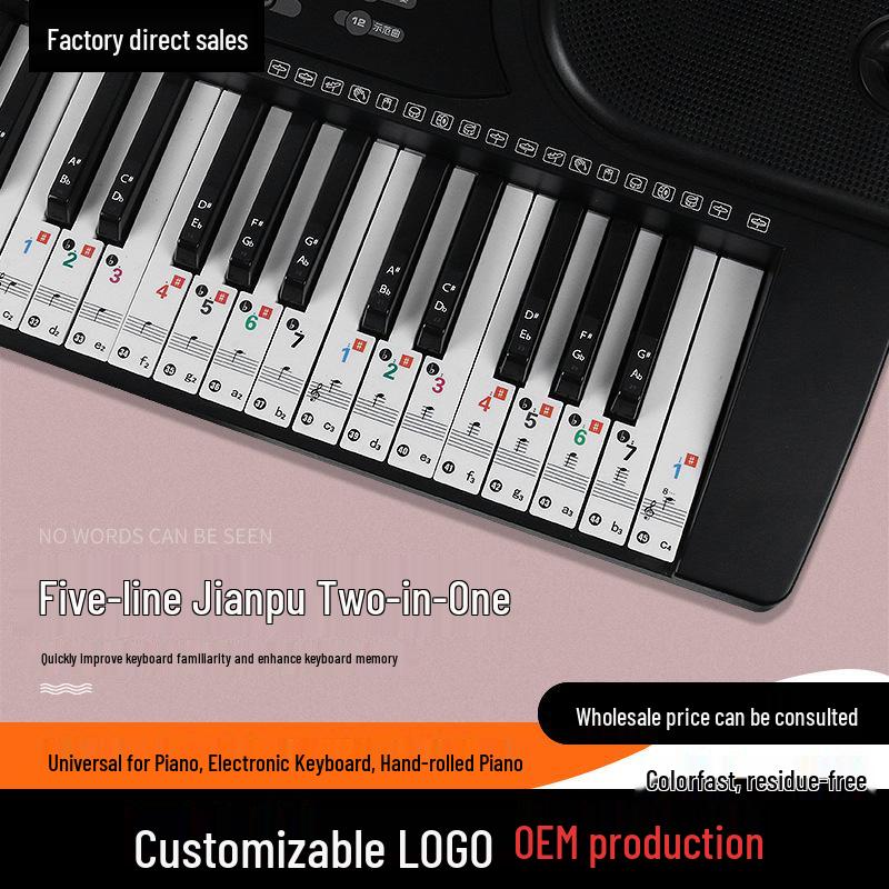 88/61/54/49/37/32-Key Transparent Piano Keyboard with Staff and Jianpu Notations GQ0222
88/61/54/49/37/32-Key Transparent Piano Keyboard with Staff and Jianpu Notations GQ0222