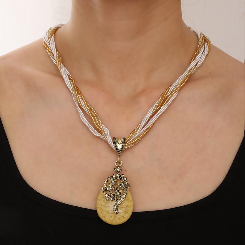 Богемське Етнічне Квіткове Намисто-Сльозинка жовтий
Богемське Етнічне Квіткове Намисто-Сльозинка жовтий