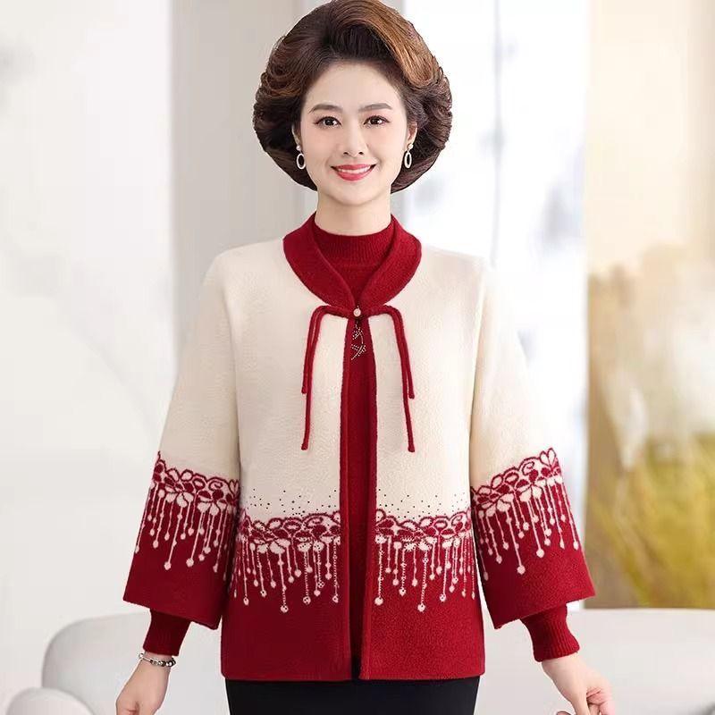 Mom s Cozy Autumn/Winter Knit Sweater & Cardigan Set for Middle-Aged and Elderly Women 6XL червоний
Mom s Cozy Autumn/Winter Knit Sweater & Cardigan Set for Middle-Aged and Elderly Women 6XL червоний