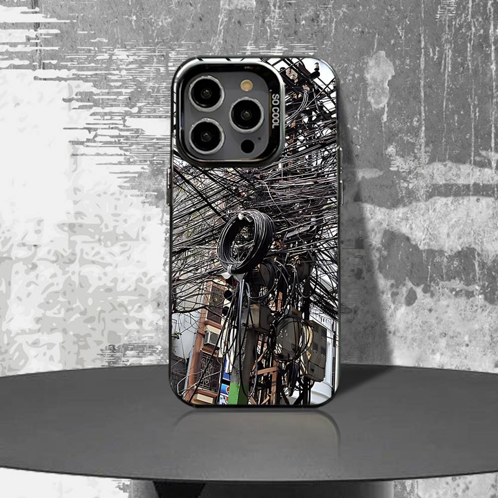 Vintage Wires Messy Rusty Phone Case For iPhone 16,15,14,13,12,11,Pro,XS,Max,Plus,Mini,SE4,E Black Matte Shockproof Cover iPhone15promax
Vintage Wires Messy Rusty Phone Case For iPhone 16,15,14,13,12,11,Pro,XS,Max,Plus,Mini,SE4,E Black Matte Shockproof Cover iPhone15promax