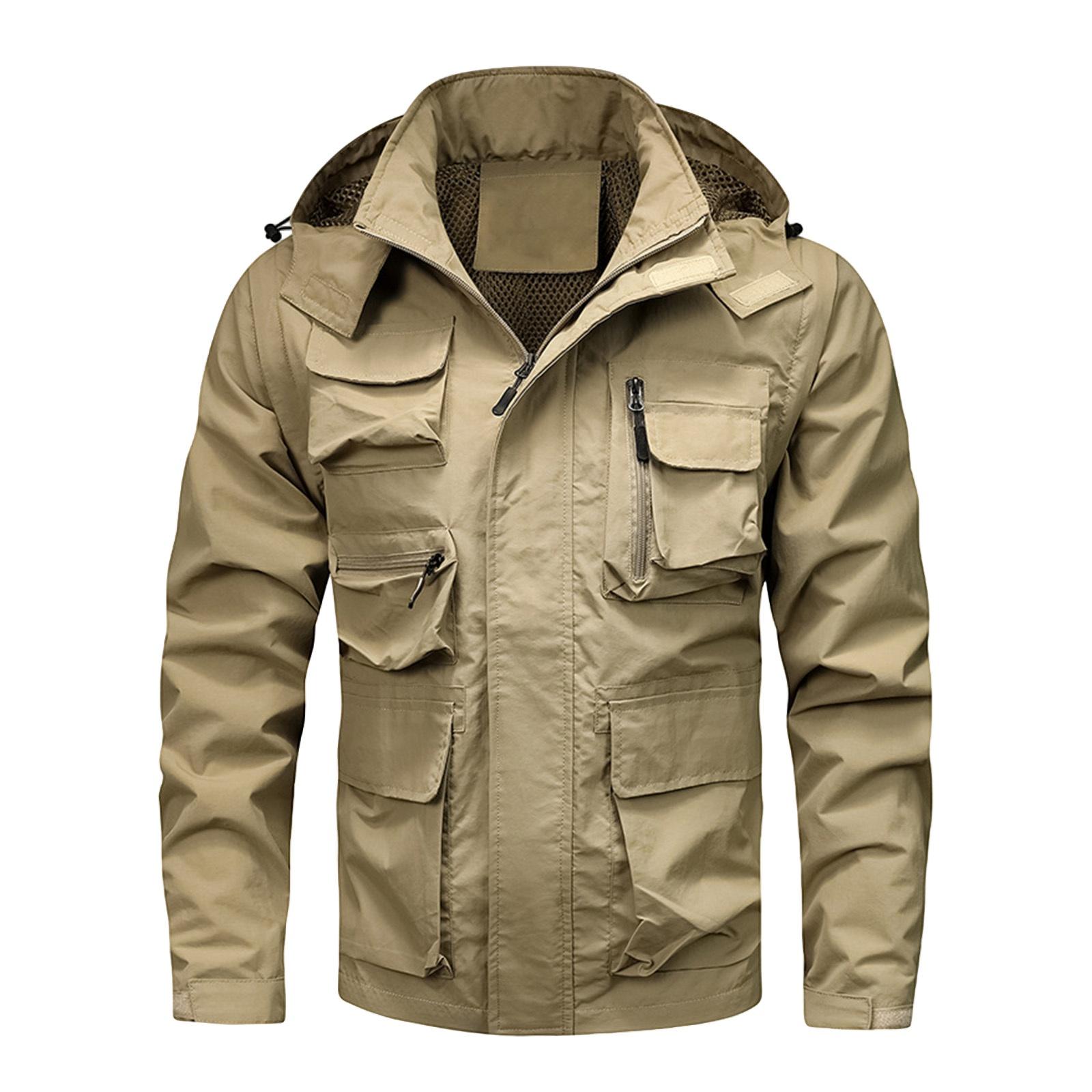 Мужская однотонная куртка с отстегивающимися рукавами для работы на открытом воздухе, повседневная, свободного кроя, с карманами на молнии, с длинными рукавами M хаки
Мужская однотонная куртка с отстегивающимися рукавами для работы на открытом воздухе, повседневная, свободного кроя, с карманами на молнии, с длинными рукавами M хаки
