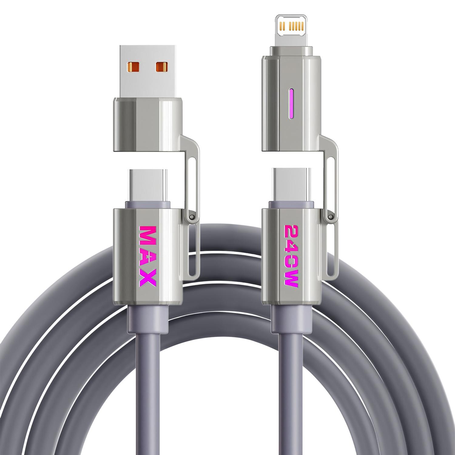 1.5m 240W Data Cable USB Type C For iPhone 15 14 13 Huawei Samsung 6A Four-In-One Retractable USB C Fast Charging Cord серый
1.5m 240W Data Cable USB Type C For iPhone 15 14 13 Huawei Samsung 6A Four-In-One Retractable USB C Fast Charging Cord серый