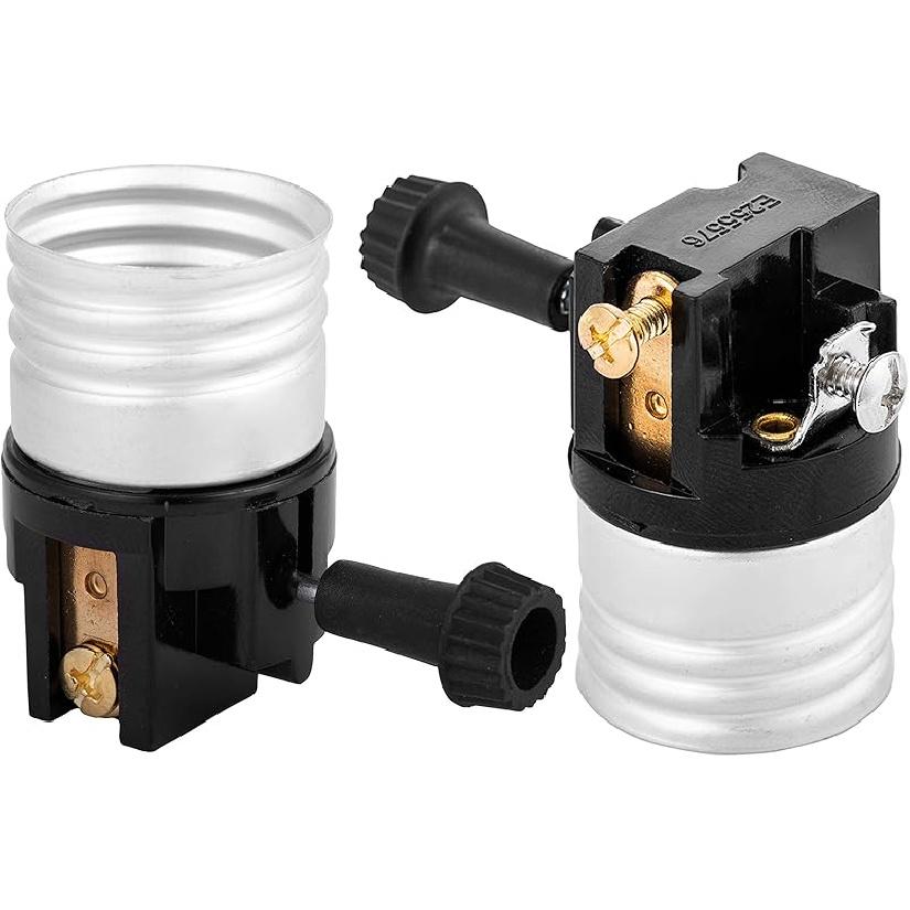 (2 pack) 3 way socket replacement for lamp, Medium Base Interior Only, Incandescent Lamp holder, Removable Turn Knob, 2-Circuit. 1
(2 pack) 3 way socket replacement for lamp, Medium Base Interior Only, Incandescent Lamp holder, Removable Turn Knob, 2-Circuit. 1